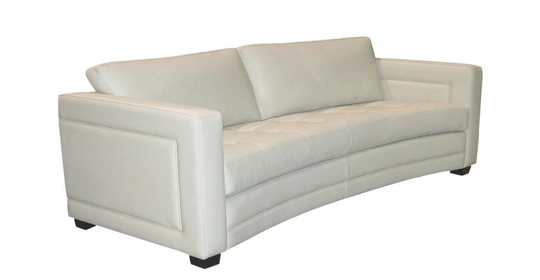 Clarissa Curved Leather Sofa